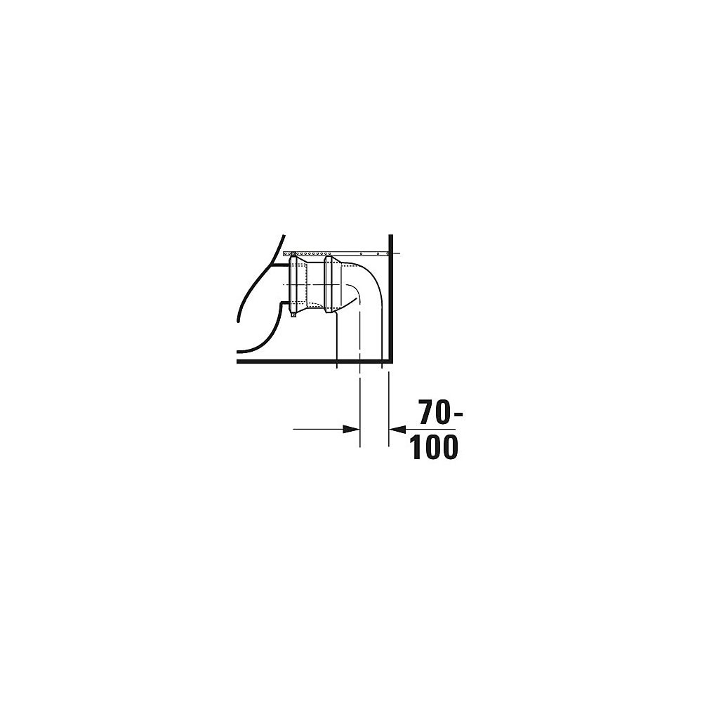 Duravit D-Neo Stand WC für Kombination 650x370x415mm, Weiß Hochglanz, 4/2l, Tiefsp... DURAVIT-2002090000 4063382016065 (Abb. 28)