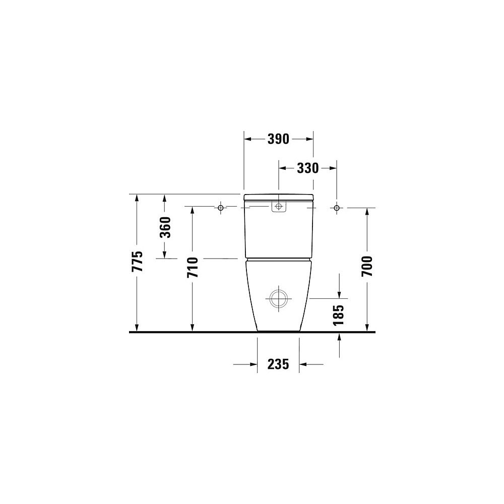 Duravit D-Neo Stand WC für Kombination 650x370x415mm, Weiß Hochglanz, 4/2l, Tiefsp... DURAVIT-2002090000 4063382016065 (Abb. 35)