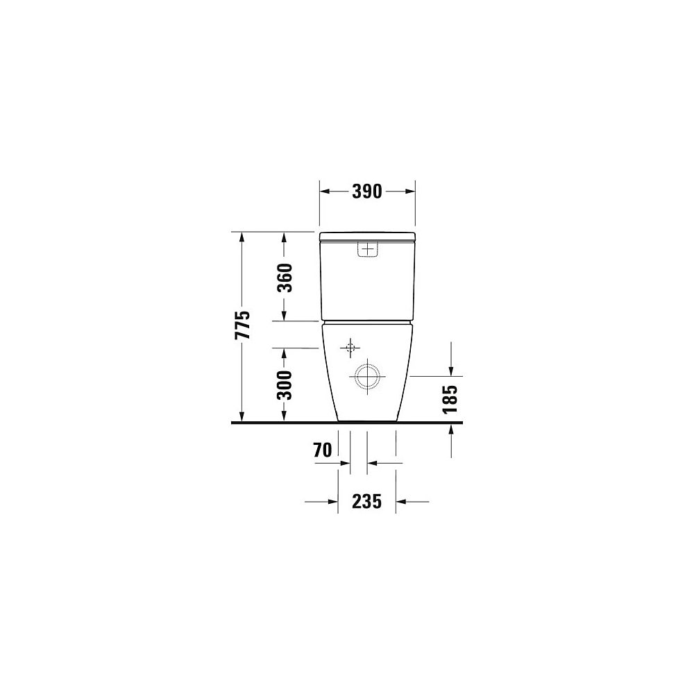 Duravit D-Neo Stand WC für Kombination 650x370x415mm, Weiß Hochglanz, 4/2l, Tiefsp... DURAVIT-2002090000 4063382016065 (Abb. 36)