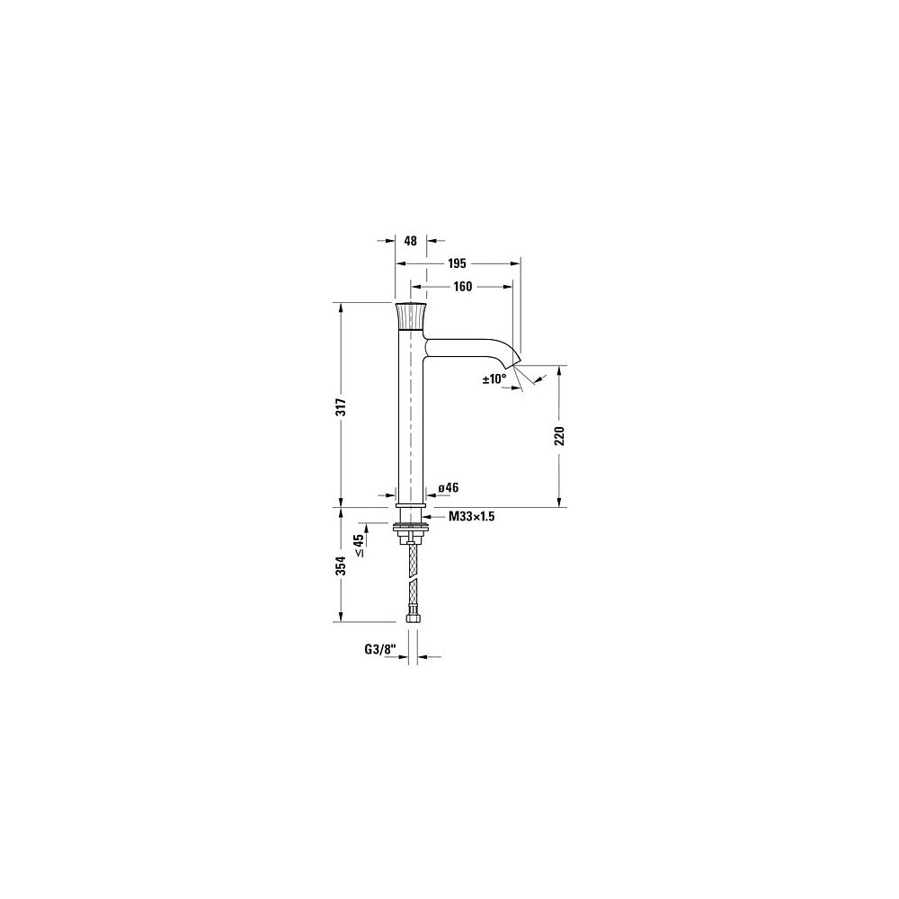 Duravit White Tulip Einhebel-Waschtischmischer XL, Chrom, 5l/min, Hebelgriff, Au... DURAVIT-WT1040002010 8000177309151 (Abb. 18)