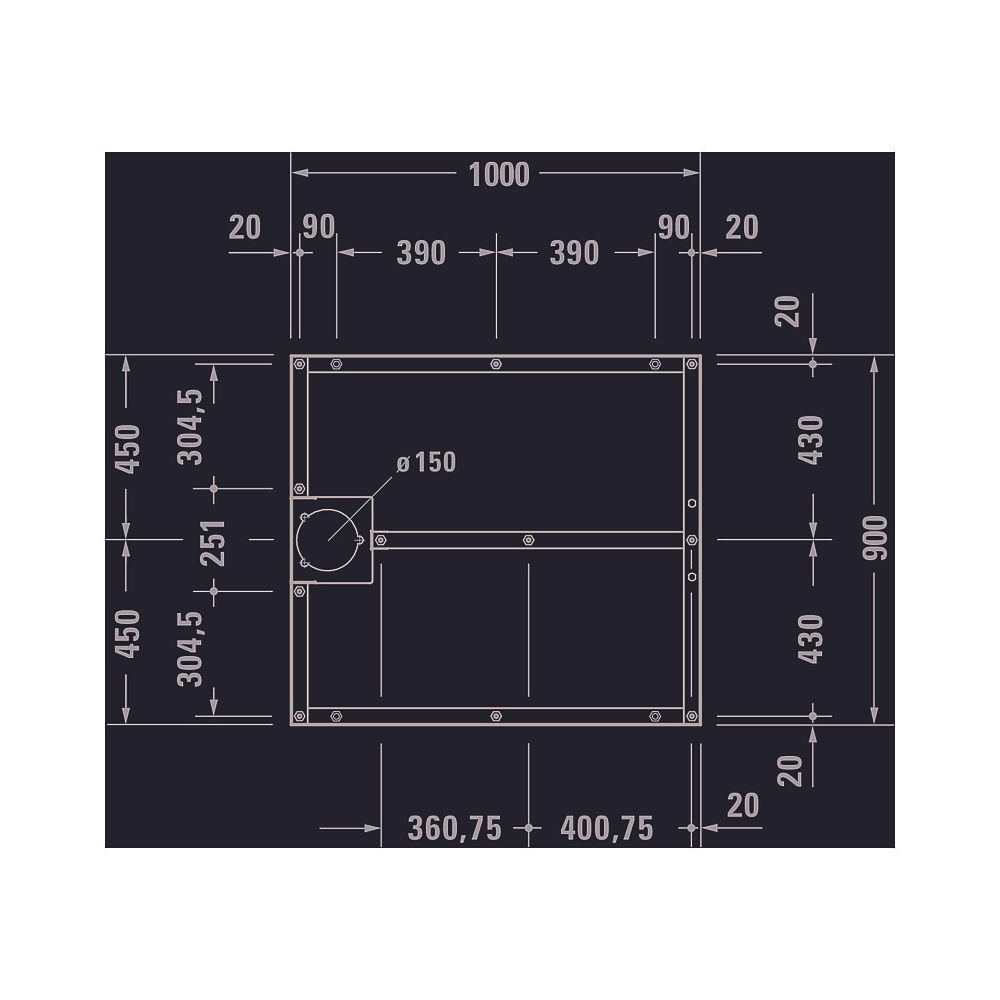 Duravit Fußgestell 900x1000x80-100mm für Stonetto Duschwannen... DURAVIT-791103000000000 4063382031297 (Abb. 2)