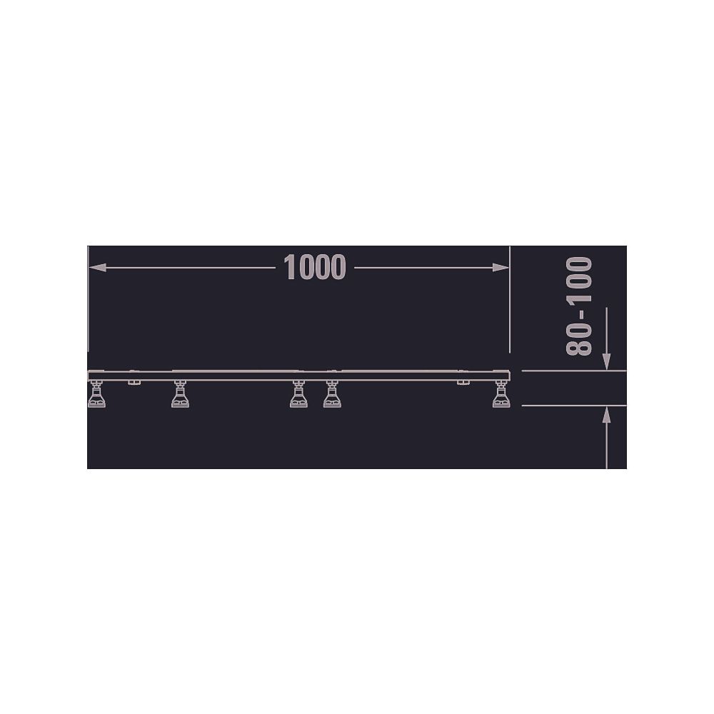 Duravit Fußgestell 900x1000x80-100mm für Stonetto Duschwannen... DURAVIT-791103000000000 4063382031297 (Abb. 3)