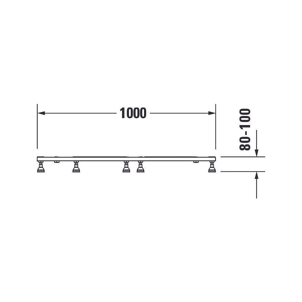 Duravit Fußgestell 1000x1000x80-100mm für Stonetto Duschwannen... DURAVIT-791104000000000 4063382031303 (Abb. 3)