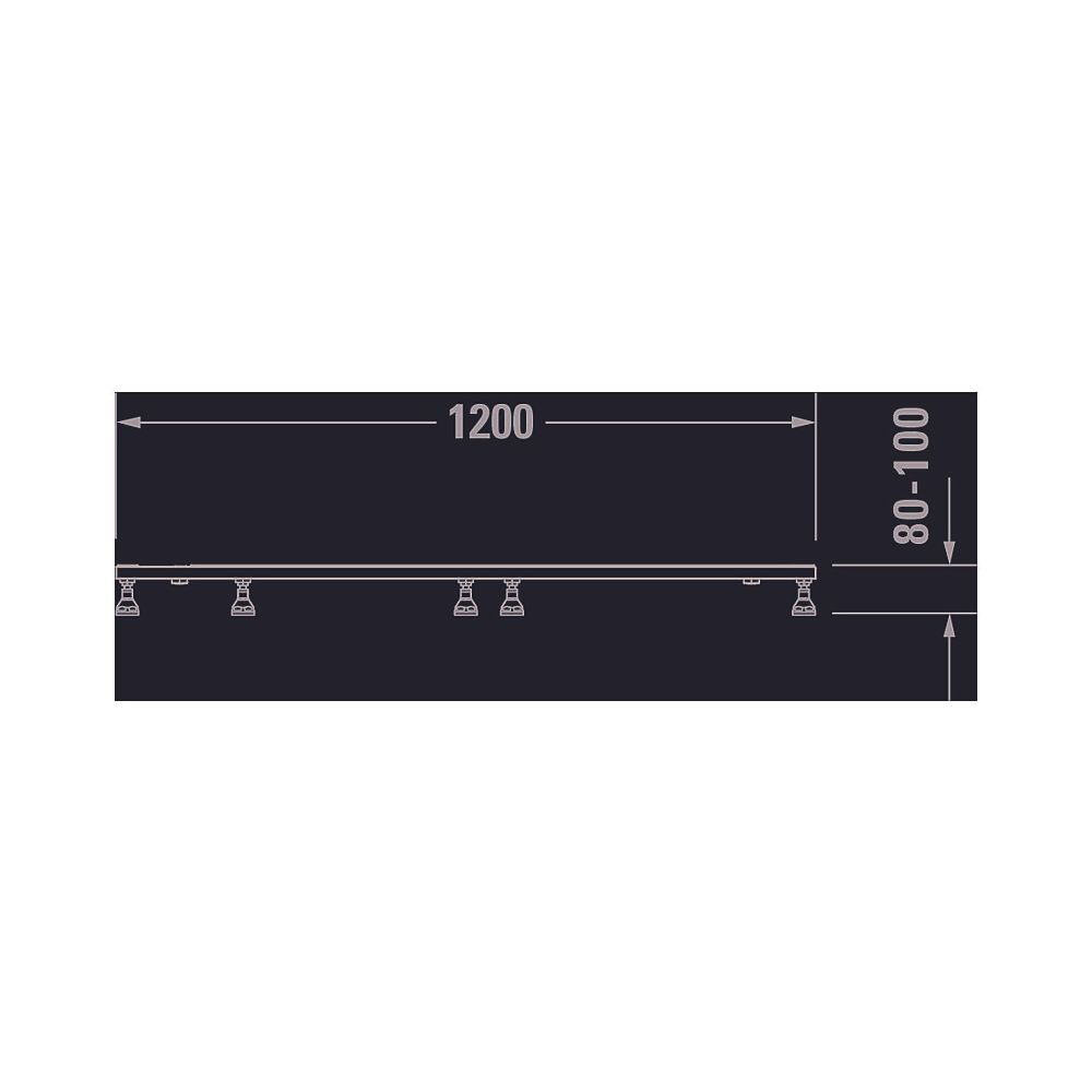 Duravit Fußgestell 800x1200x80-100mm für Stonetto Duschwannen... DURAVIT-791105000000000 4063382031310 (Abb. 3)