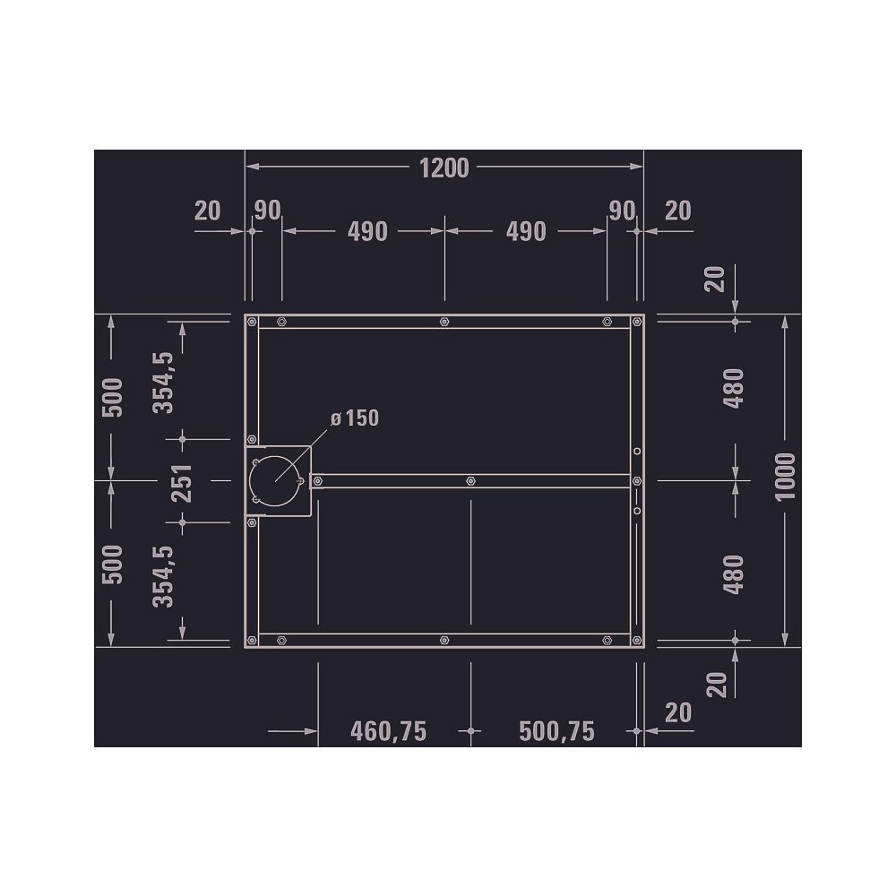 Duravit Fußgestell 1000x1200x80-100mm für Stonetto Duschwannen... DURAVIT-791107000000000 4063382031334 (Abb. 2)
