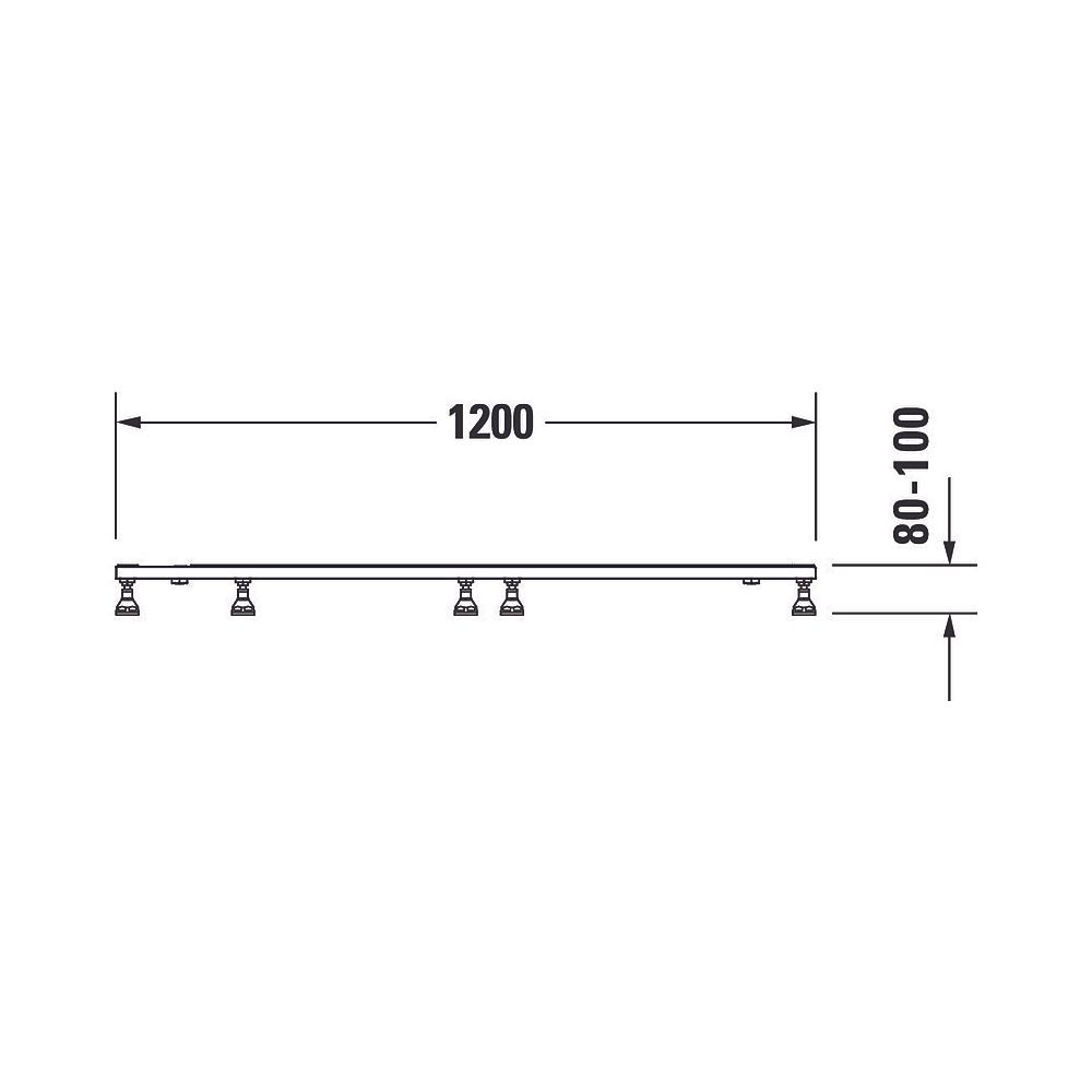 Duravit Fußgestell 1200x1200x80-100mm für Stonetto Duschwannen... DURAVIT-791108000000000 4063382031341 (Abb. 3)