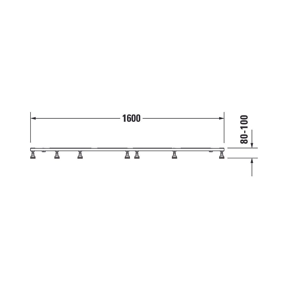 Duravit Fußgestell 900x1600x80-100mm für Stonetto Duschwannen... DURAVIT-791112000000000 4063382031389 (Abb. 3)