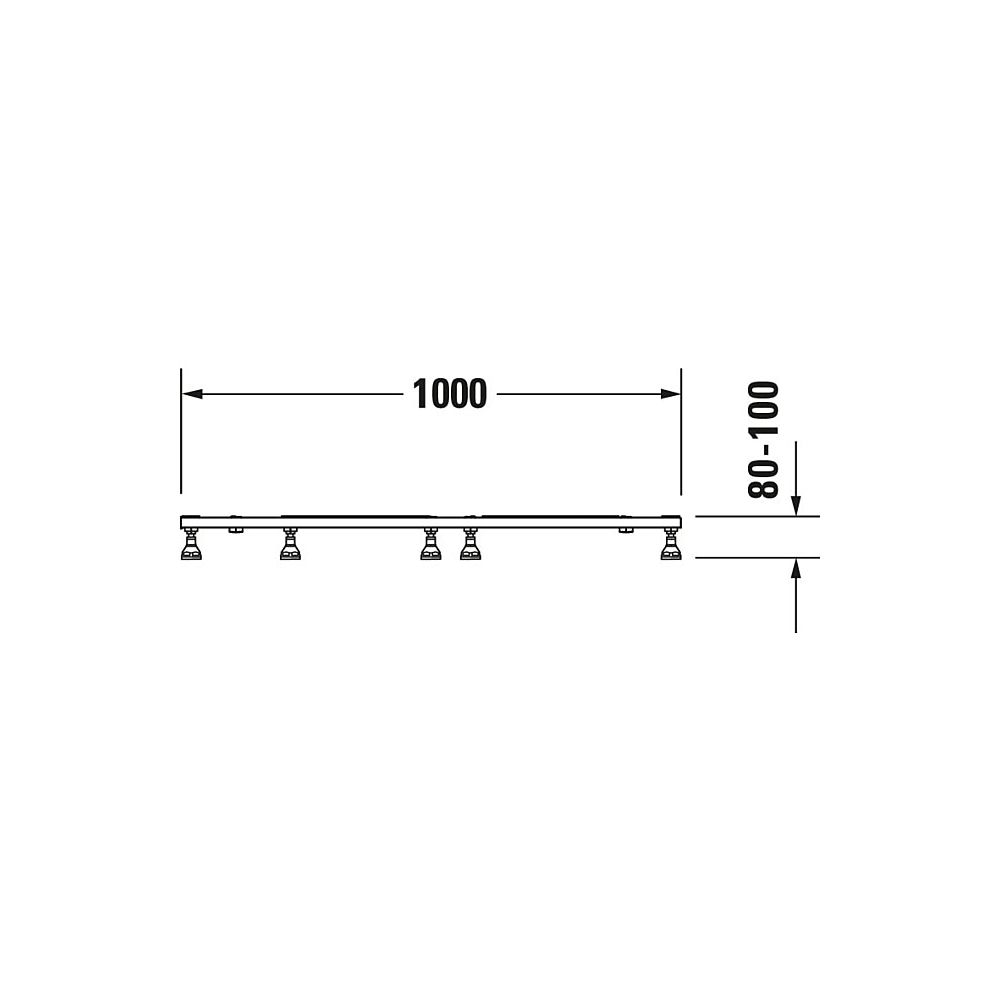 Duravit Fußgestell 1000x1000x80-100mm für Stonetto Duschwannen... DURAVIT-791104000000000 4063382031303 (Abb. 5)