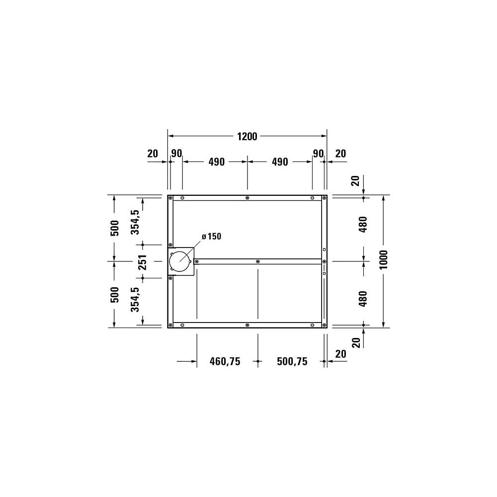 Duravit Fußgestell 1000x1200x80-100mm für Stonetto Duschwannen... DURAVIT-791107000000000 4063382031334 (Abb. 4)