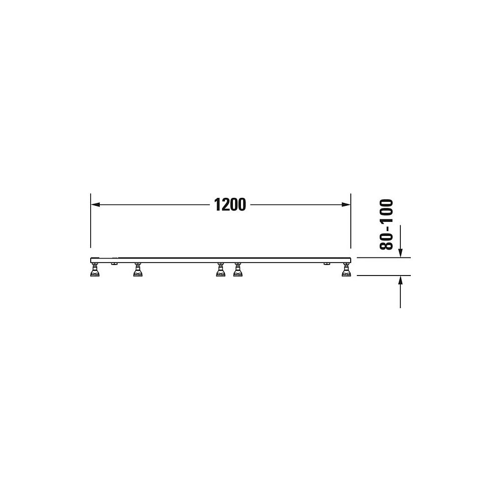 Duravit Fußgestell 1200x1200x80-100mm für Stonetto Duschwannen... DURAVIT-791108000000000 4063382031341 (Abb. 5)
