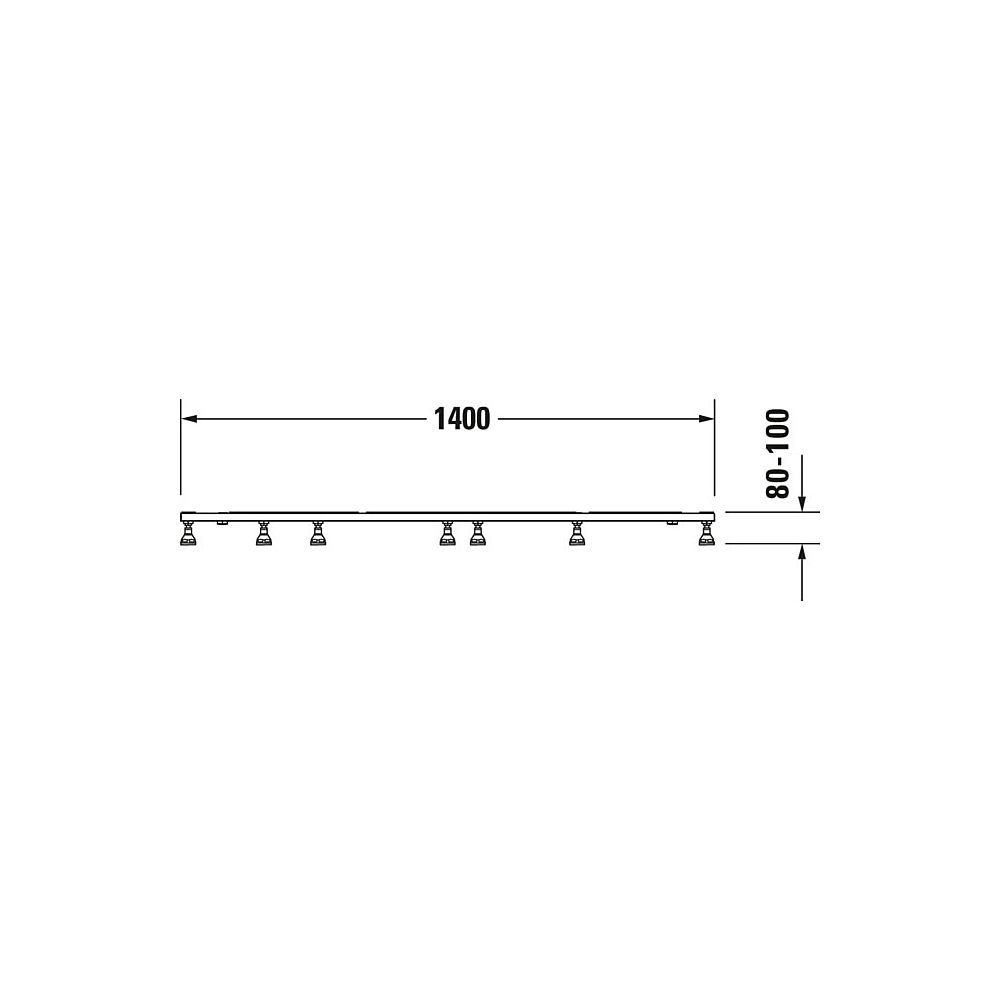 Duravit Fußgestell 800x1400x80-100mm für Stonetto Duschwannen... DURAVIT-791109000000000 4063382031358 (Abb. 5)