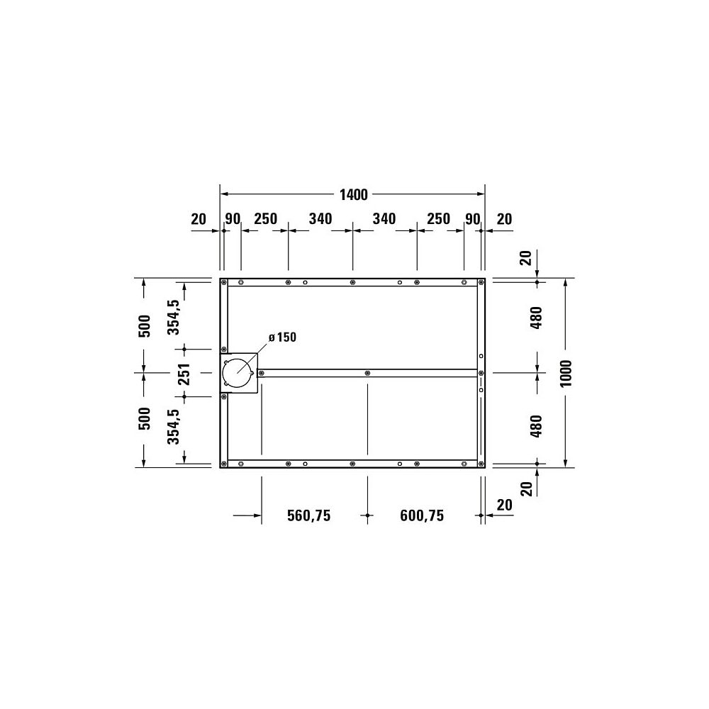 Duravit Fußgestell 1000x1400x80-100mm für Stonetto Duschwannen... DURAVIT-791111000000000 4063382031372 (Abb. 4)