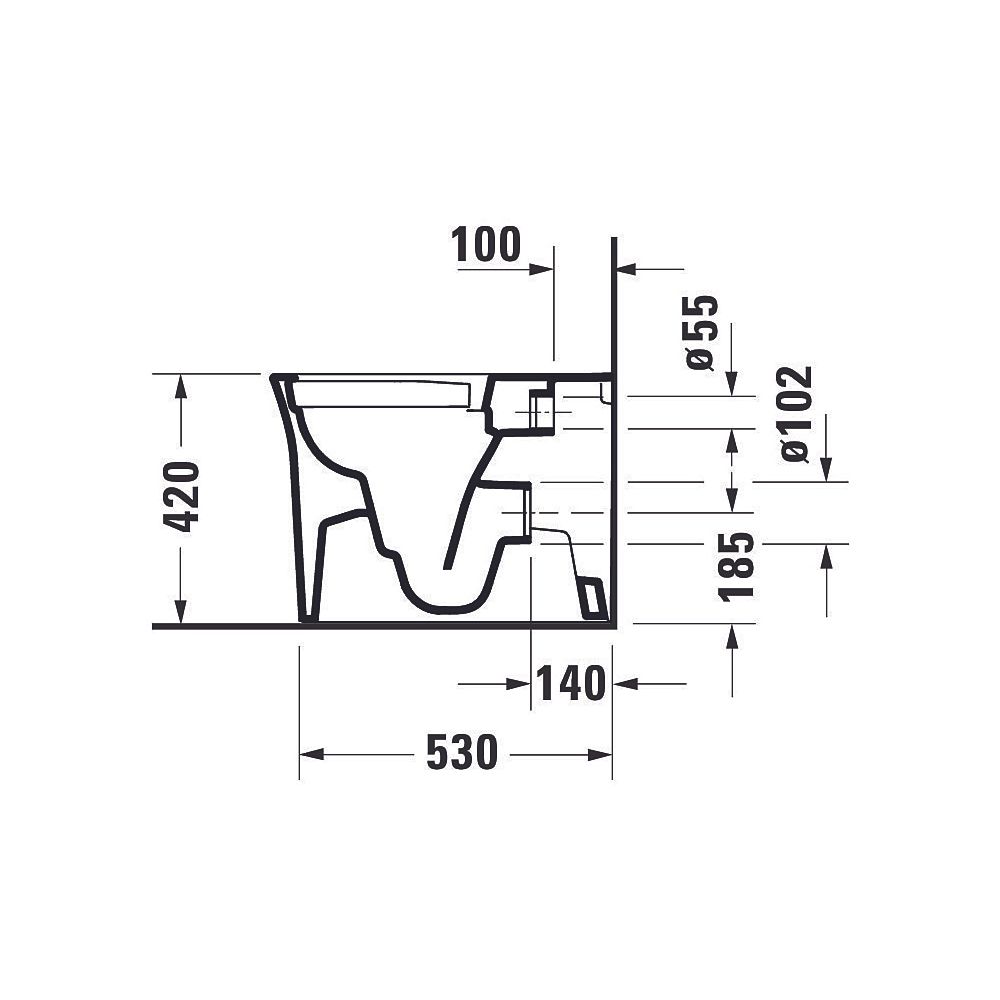 Duravit White Tulip Stand WC 580x370x420mm, Weiß Hochglanz, HygieneGlaze, Back to ... DURAVIT-2001092000 4063382012555 (Abb. 17)