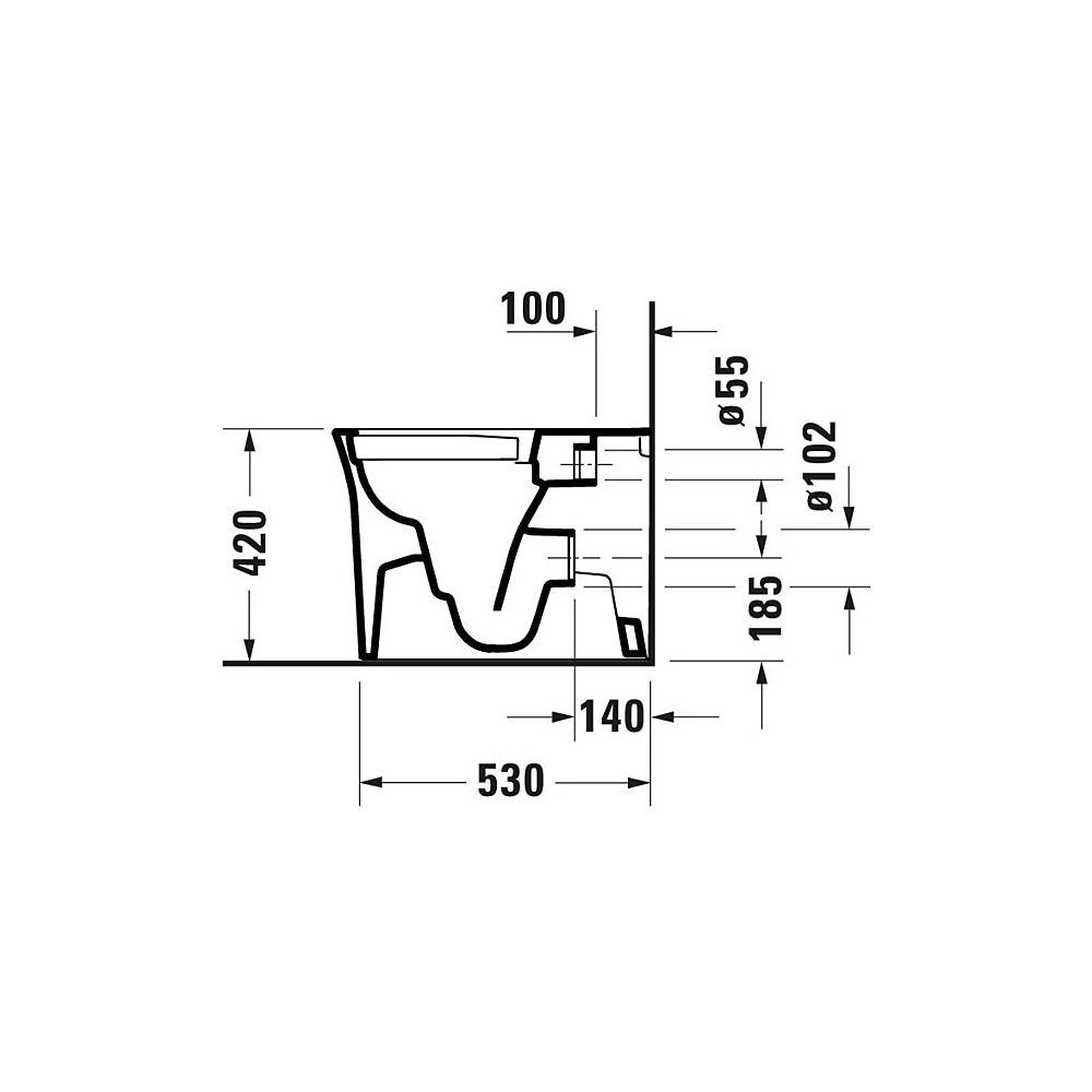 Duravit White Tulip Stand WC 580x370x420mm, Weiß Hochglanz, HygieneGlaze, Back to ... DURAVIT-2001092000 4063382012555 (Abb. 20)