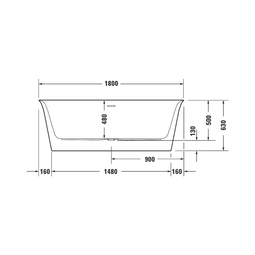 Duravit White Tulip Badewanne 630x900x1800mm, 280l, Weiß glänzend, Oval, Freis... DURAVIT-700469000000000 4063382101792 (Abb. 7)