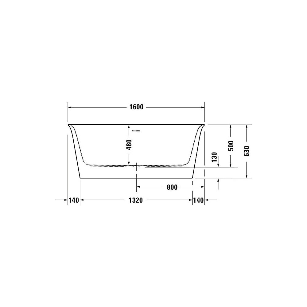 Duravit White Tulip Badewanne 630x800x1600mm, 205l, Weiß glänzend, Oval, Frei... DURAVIT-700468000000000 4063382101785 (Abb. 10)
