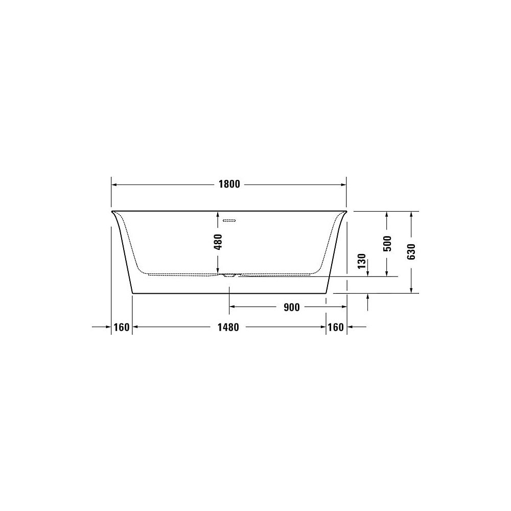 Duravit White Tulip Badewanne 630x900x1800mm, 280l, Weiß glänzend, Oval, Freis... DURAVIT-700469000000000 4063382101792 (Abb. 9)