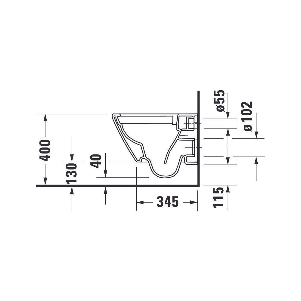 Duravit D-Neo Wand-WC 480x370x400mm, Weiß Hochglanz, 4,5l, Tiefspüler, rimless, wa... DURAVIT-2587090000 4063382111265 (Abb. 17)