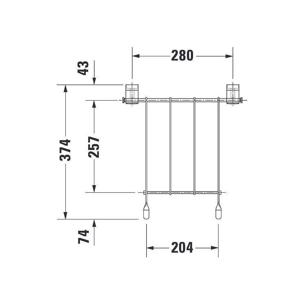 Duravit Starck 3 Klapprost, Oberflächenbehandlung Verchromt... DURAVIT-0050011000 4021534279577 (Abb. 8)