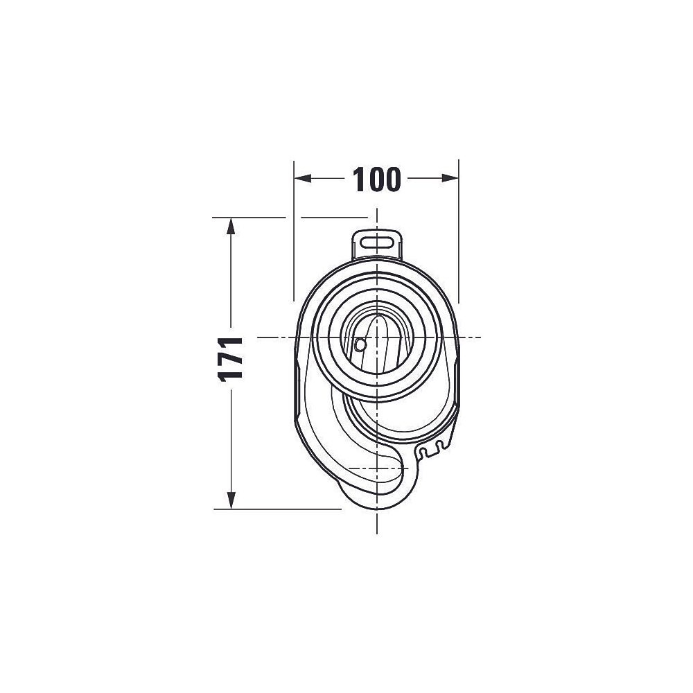 Duravit Absaugesiphon für Urinal ME by Starck Abgang waagerecht, verdeckt... DURAVIT-0051130000 4053424057316 (Abb. 3)