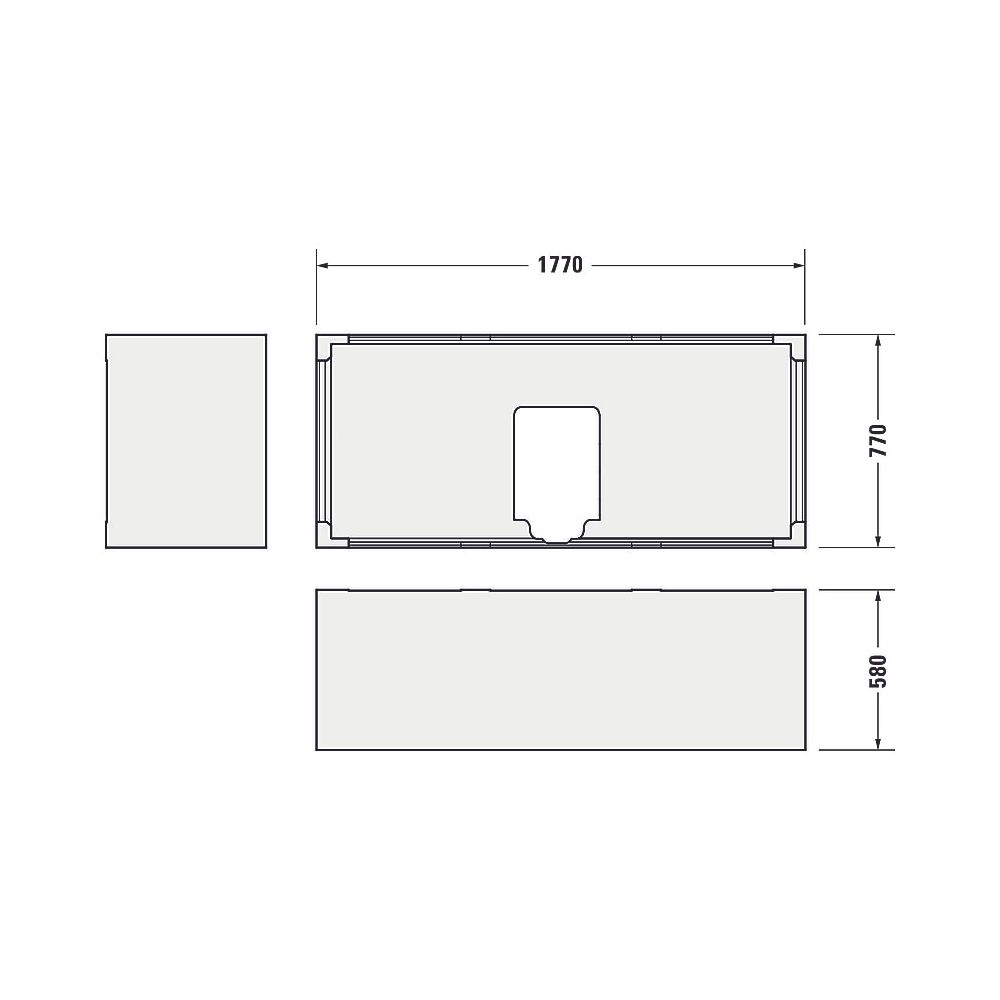 Duravit D-Neo Badewanne 485x800x1800mm, 230l, Weiß glänzend, Rechteckig, Einb... DURAVIT-700476000000000 4063382129710 (Abb. 10)