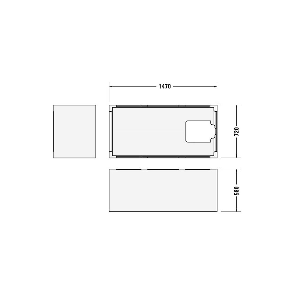 Duravit D-Neo Badewanne 485x750x1500mm, 202l, Weiß glänzend, Rechteckig, Einb... DURAVIT-700471000000000 4063382129628 (Abb. 13)