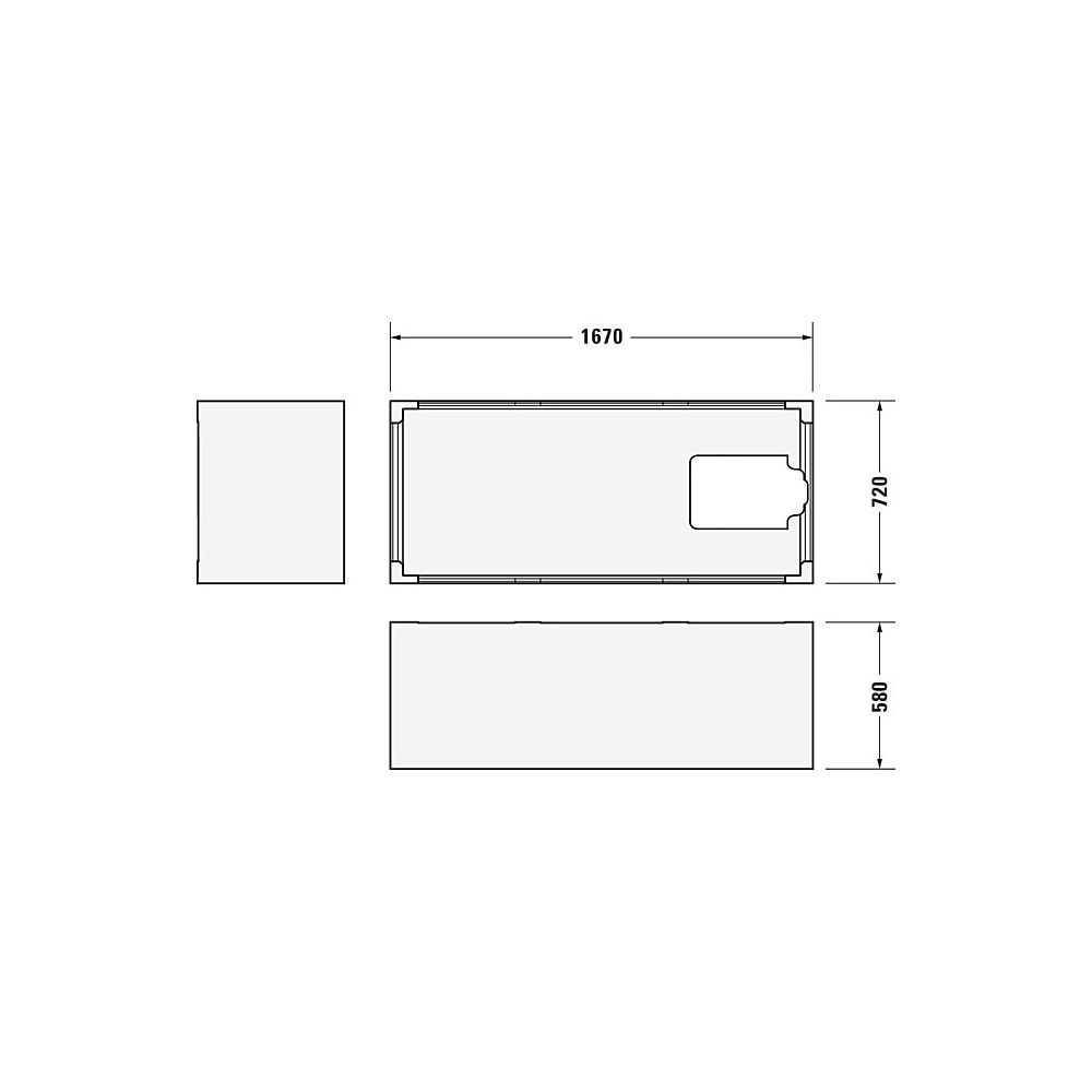 Duravit D-Neo Badewanne 485x750x1700mm, 234l, Weiß glänzend, Rechteckig, Einb... DURAVIT-700479000000000 4063382130259 (Abb. 22)
