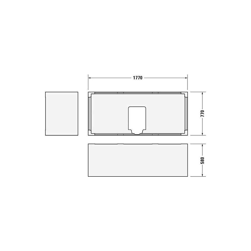 Duravit D-Neo Badewanne 485x800x1800mm, 230l, Weiß glänzend, Rechteckig, Einb... DURAVIT-700476000000000 4063382129710 (Abb. 11)