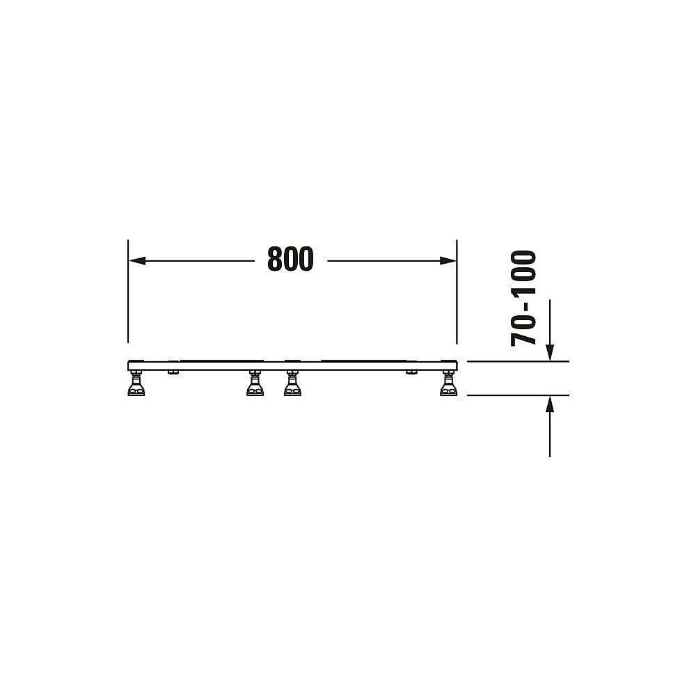 Duravit Fußgestell 800x800x85-100mm für Tempano Duschwannen... DURAVIT-791373000000000 4053424888217 (Abb. 3)