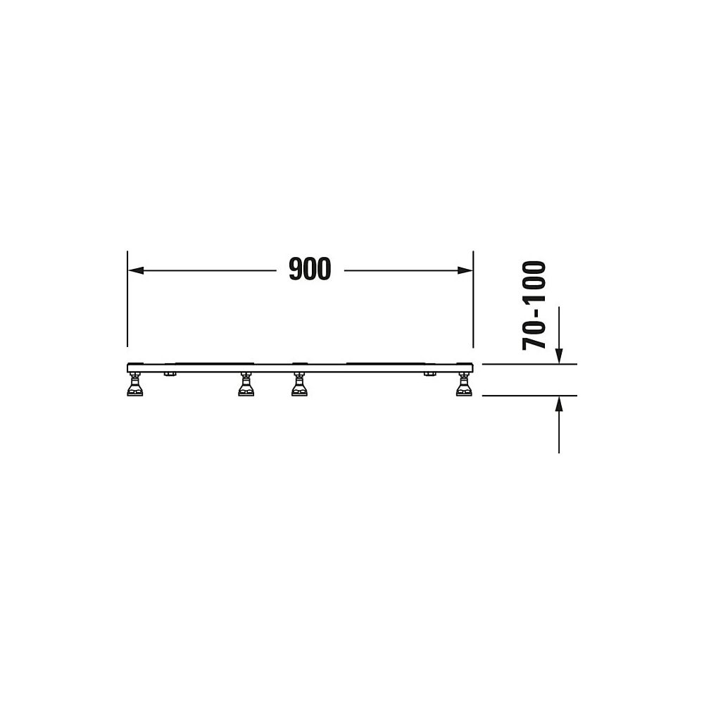 Duravit Fußgestell 750x900x85-100mm für Tempano Duschwannen... DURAVIT-791377000000000 4053424893990 (Abb. 3)