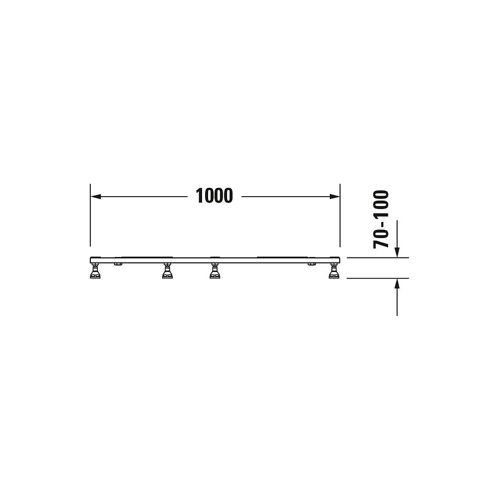 Duravit Fußgestell 700x1000x85-100mm für Tempano Duschwannen... DURAVIT-791379000000000 4053424894010 (Abb. 3)