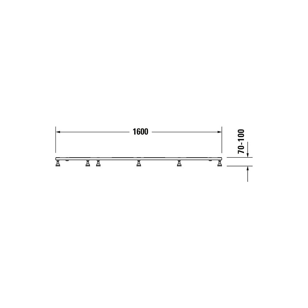 Duravit Fußgestell 1000x1600x85-100mm für Tempano Duschwannen... DURAVIT-791395000000000 4053424894171 (Abb. 3)