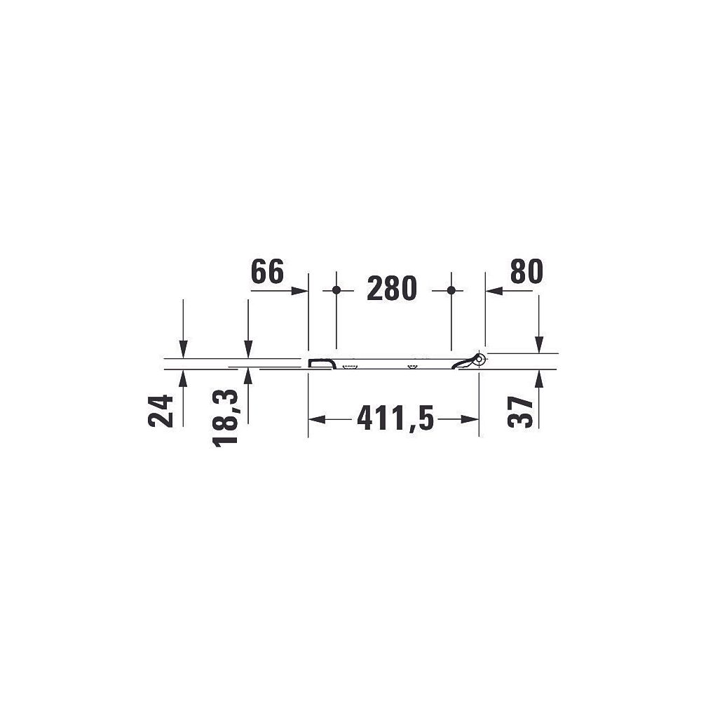 Duravit No.1 WC-Sitz rechteckig Weiß Hochglanz, 369x42x433mm, mit Absenkautomatik,... DURAVIT-0026190000 4053424981901 (Abb. 20)