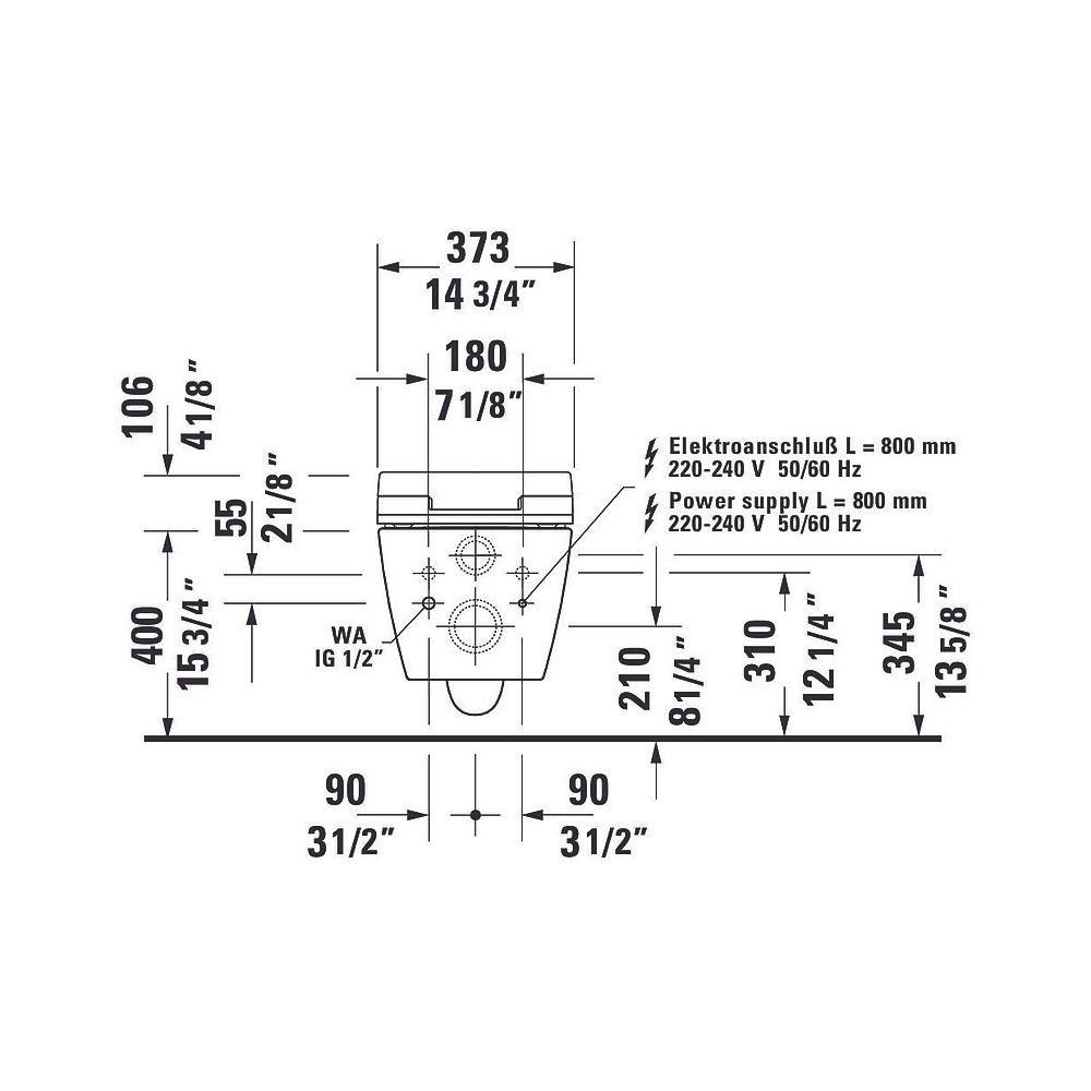 Duravit SensoWash Slim Dusch-WC 539x373mm, Weiß, Absenkautomatik, Fernbedien... DURAVIT-611000002304300 4053424688756 (Abb. 127)
