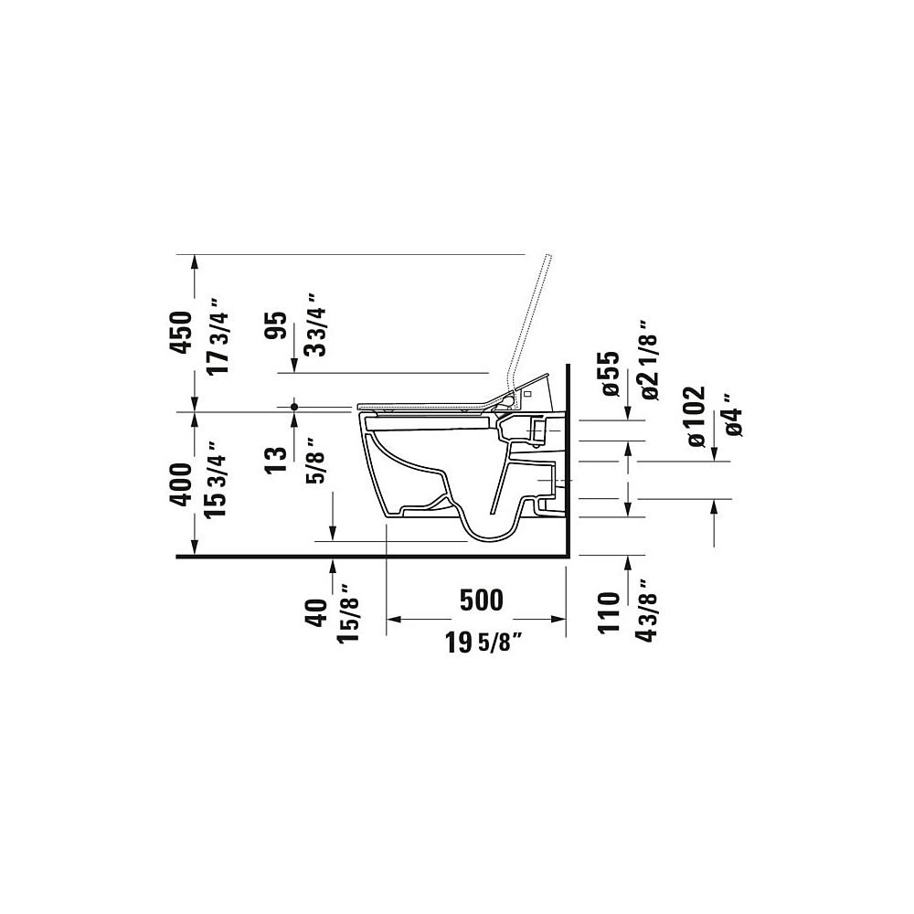 Duravit SensoWash Slim Dusch-WC 539x373mm, Weiß, Absenkautomatik, Fernbedien... DURAVIT-611000002304300 4053424688756 (Abb. 129)