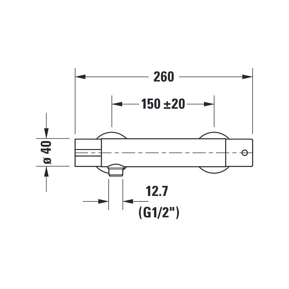 Duravit B.1 Brausethermostat Aufputz, Chrom HG, Thermostatk. Ausladung 70 mm, S-... DURAVIT-B14220000010 7612158494230 (Abb. 10)