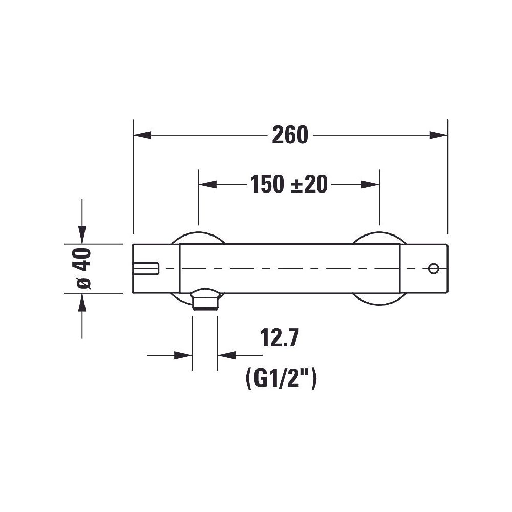 Duravit Brausethermostat B.2 Aufputz, Chrom HG, Thermostatk. Ausladung 70 mm, S-A... DURAVIT-B24220000010 7612158494391 (Abb. 7)