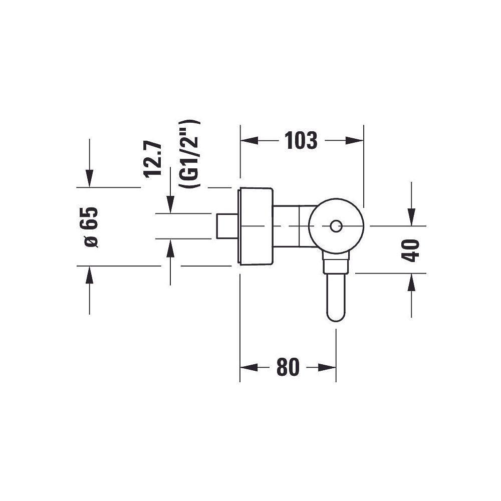 Duravit C.1 Einhebel-Brausemischer Aufputz, Chrom, Anschlussart S-Anschlüsse, 1/2... DURAVIT-C14230000010 7612158492090 (Abb. 8)