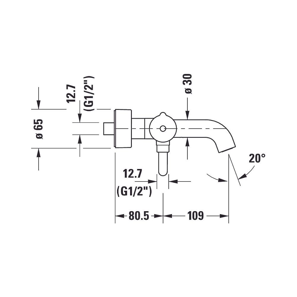 Duravit C.1 Einhebel-Wannenmischer Aufputz, Mattschwarz, AP, Ausladung 189mm, Chr... DURAVIT-C15230000010 7612158492113 (Abb. 9)