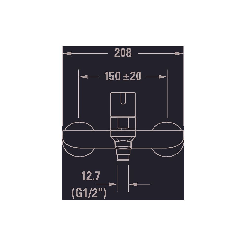 Duravit D-Neo Einhebel-Wannenmischer Aufputz, Chrom, 20,9l/min, S-Anschlüsse, 1/... DURAVIT-DE5230000010 8000177305078 (Abb. 11)