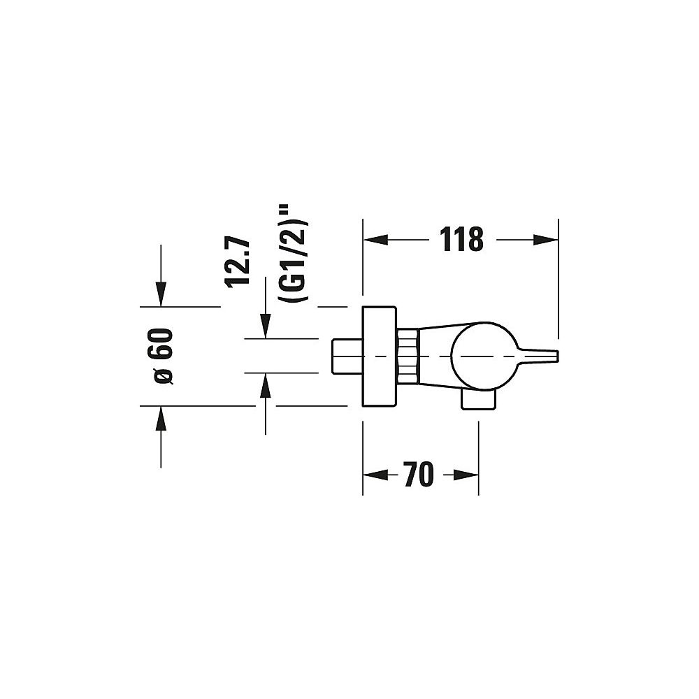 Duravit B.1 Brausethermostat Aufputz, Chrom HG, Thermostatk. Ausladung 70 mm, S-... DURAVIT-B14220000010 7612158494230 (Abb. 11)