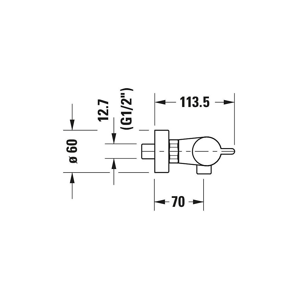 Duravit Brausethermostat B.2 Aufputz, Chrom HG, Thermostatk. Ausladung 70 mm, S-A... DURAVIT-B24220000010 7612158494391 (Abb. 8)