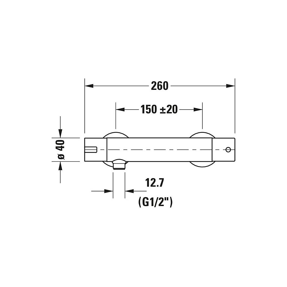 Duravit Brausethermostat B.2 Aufputz, Chrom HG, Thermostatk. Ausladung 70 mm, S-A... DURAVIT-B24220000010 7612158494391 (Abb. 9)