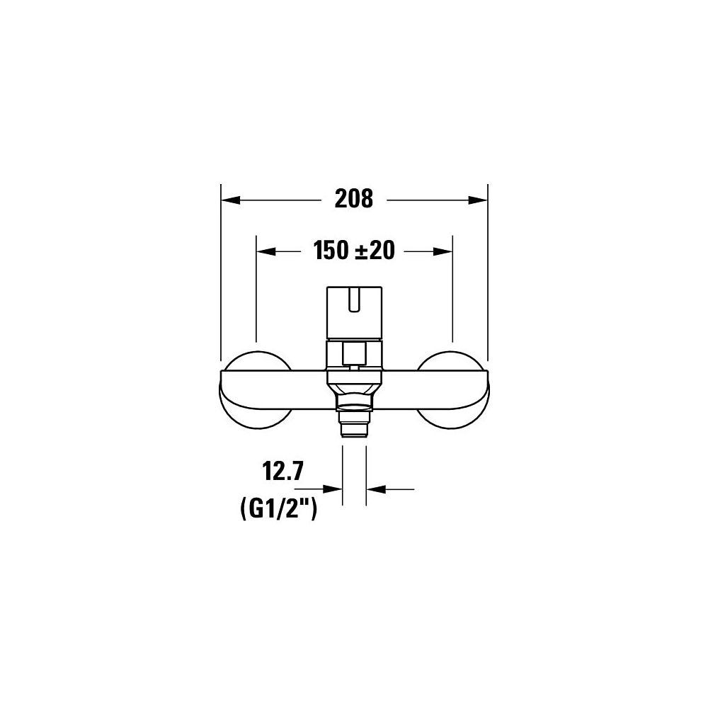 Duravit D-Neo Einhebel-Wannenmischer Aufputz, Chrom, 20,9l/min, S-Anschlüsse, 1/... DURAVIT-DE5230000010 8000177305078 (Abb. 13)