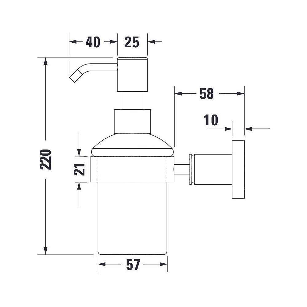 Duravit D-Code Seifenspender 145x69x220mm, Chrom/Mattweiß, Glas/Messing, Schraubbe... DURAVIT-0099161000 4021534576591 (Abb. 14)