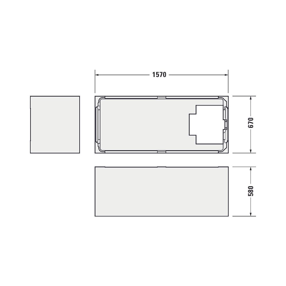 Duravit D-Neo Badewanne 485x700x1600mm, 200l, Weiß glänzend, Rechteckig, Einb... DURAVIT-700472000000000 4063382129642 (Abb. 18)