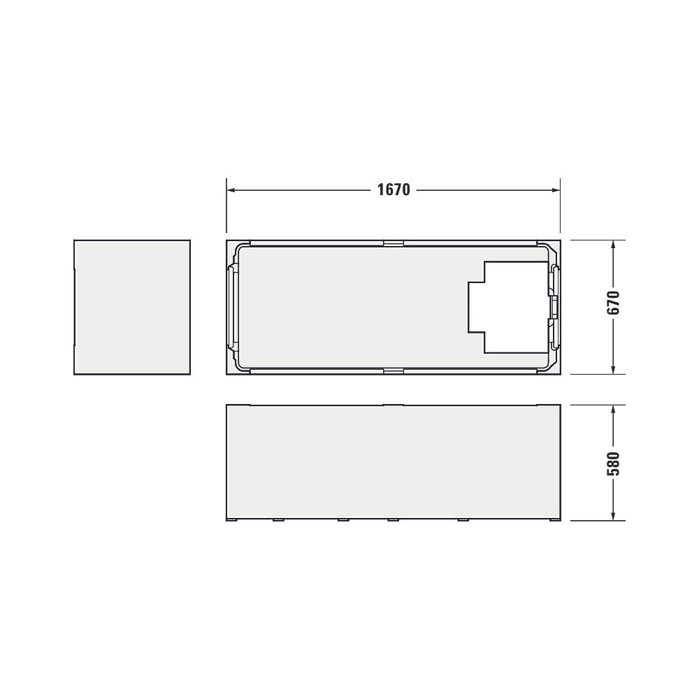 Duravit D-Neo Badewanne 485x700x1700mm, 224l, Weiß glänzend, Rechteckig, Einb... DURAVIT-700478000000000 4063382130235 (Abb. 18)