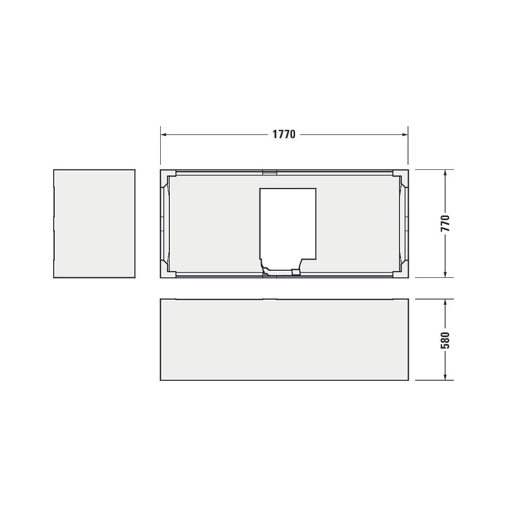 Duravit D-Neo Badewanne 485x800x1800mm, 230l, Weiß glänzend, Rechteckig, Einb... DURAVIT-700476000000000 4063382129710 (Abb. 12)