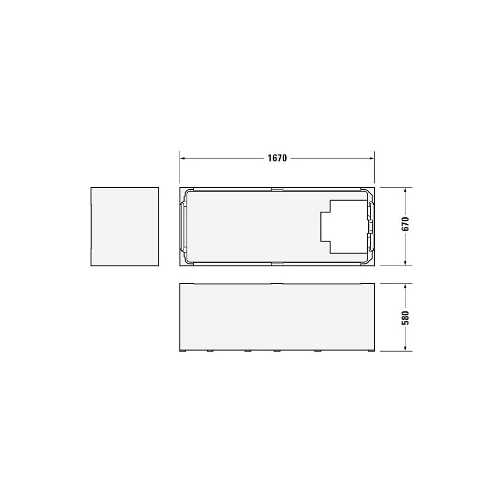 Duravit D-Neo Badewanne 485x700x1700mm, 224l, Weiß glänzend, Rechteckig, Einb... DURAVIT-700478000000000 4063382130235 (Abb. 19)