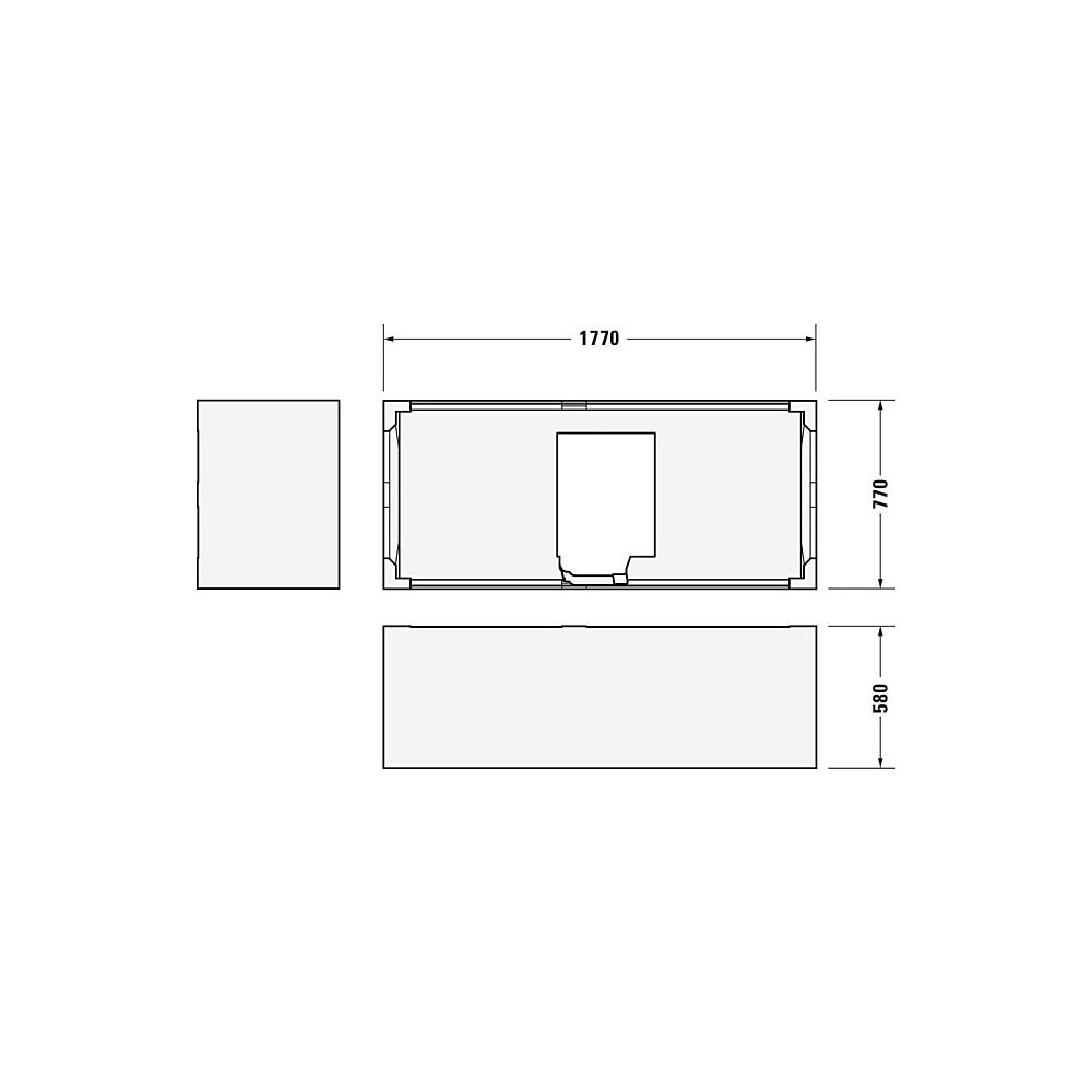 Duravit D-Neo Badewanne 485x800x1800mm, 230l, Weiß glänzend, Rechteckig, Einb... DURAVIT-700476000000000 4063382129710 (Abb. 13)